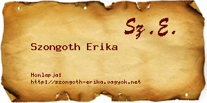 Szongoth Erika névjegykártya