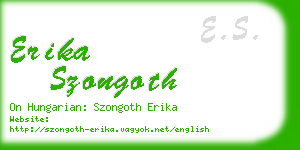 erika szongoth business card